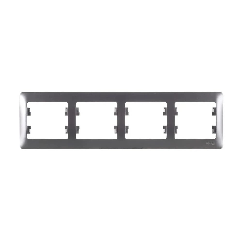 Рамка Schneider Electric Glossa GSL000303, электроустановочная, 3 поста, горизонтальная, алюминий, в комплекте 10 штук