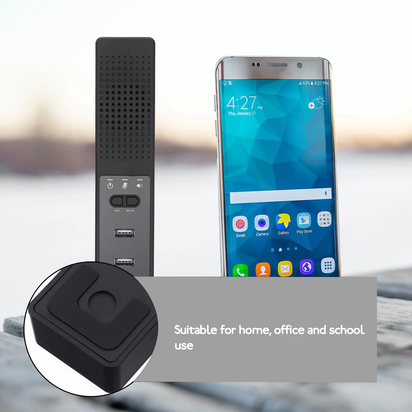 Компьютерный мини-динамик USB-микрофон Офисный маленький громкоговоритель Abs Audio Conference (art.: 3920d10687df9) - 3920d10687df9