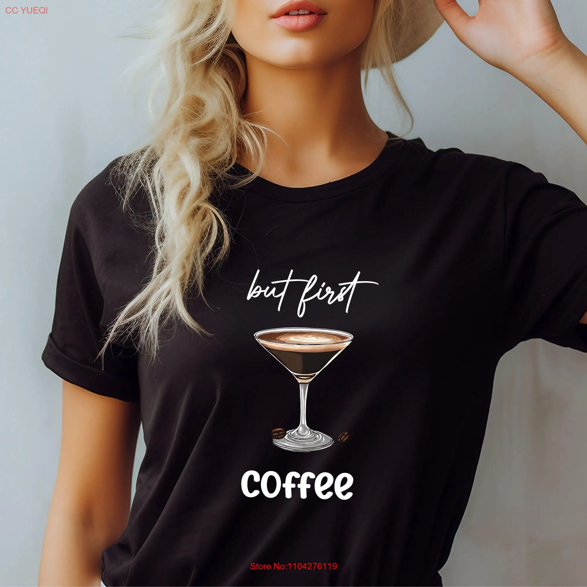 Рубашка Эспрессо Мартини S для любителей кофе Коктейльная футболка E spresso подарок ed поилка с длинными или короткими рукавами