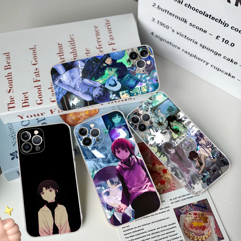 Чехол для телефона Lain с аниме для iPhone 15 14 11 12 13 Mini Pro XS Max 6 7 8 Plus X XR SE 2020
