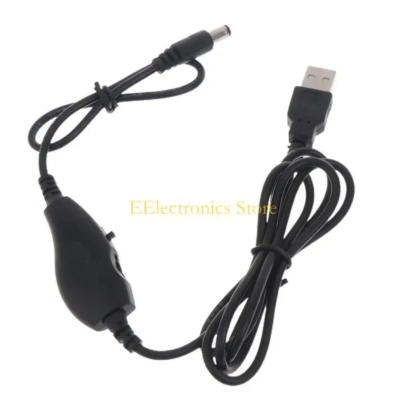 Фото B03C 5V USB до 12 В 6W 5.5x2,1 мм кабель управления скоростью с выключателем для выключателя для светодиода вентилятора №3
