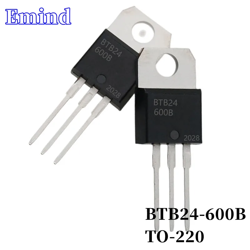 5 шт. BTB24-600B BTB24 Тиристор TO-220 24A/600V DIP Triac, большой чип