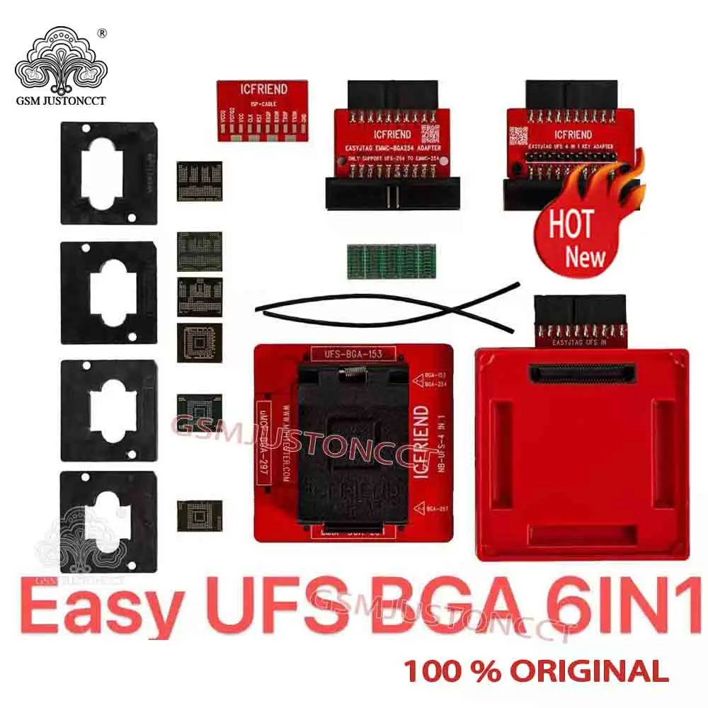 IC friend UFS Розетка 6 в 1 UFS 254,153,297, работающая с легкой J-биркой плюс коробка, новая версия