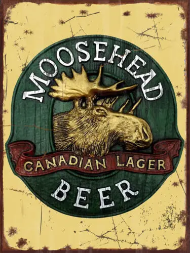 1p, винтажная репродукция логотипа Moosehead Canadian lager, стальная вывеска, декор для бара
