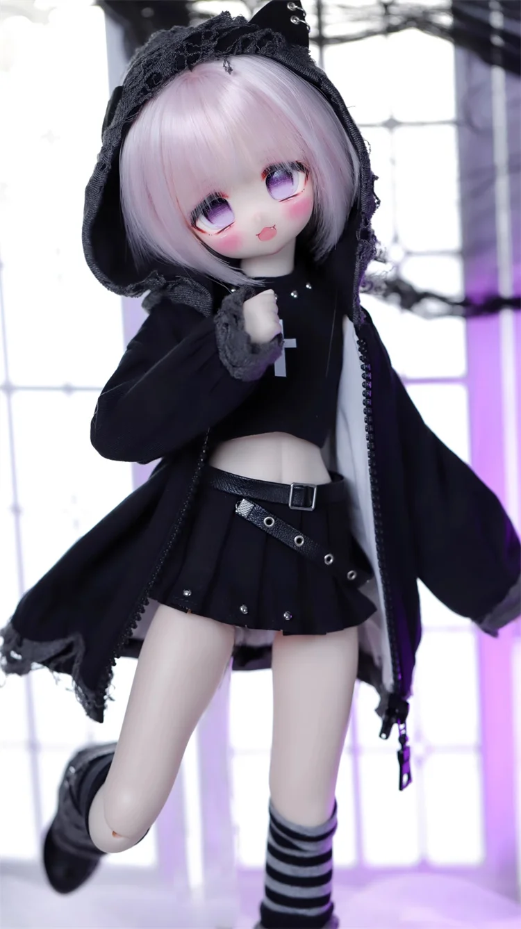 1/4 BJD кукольная одежда, аксессуары, черное пальто, юбка, носки, наряд, одежда для куклы, одежда «сделай сам», подарок для девочек и мальчиков (без куклы)