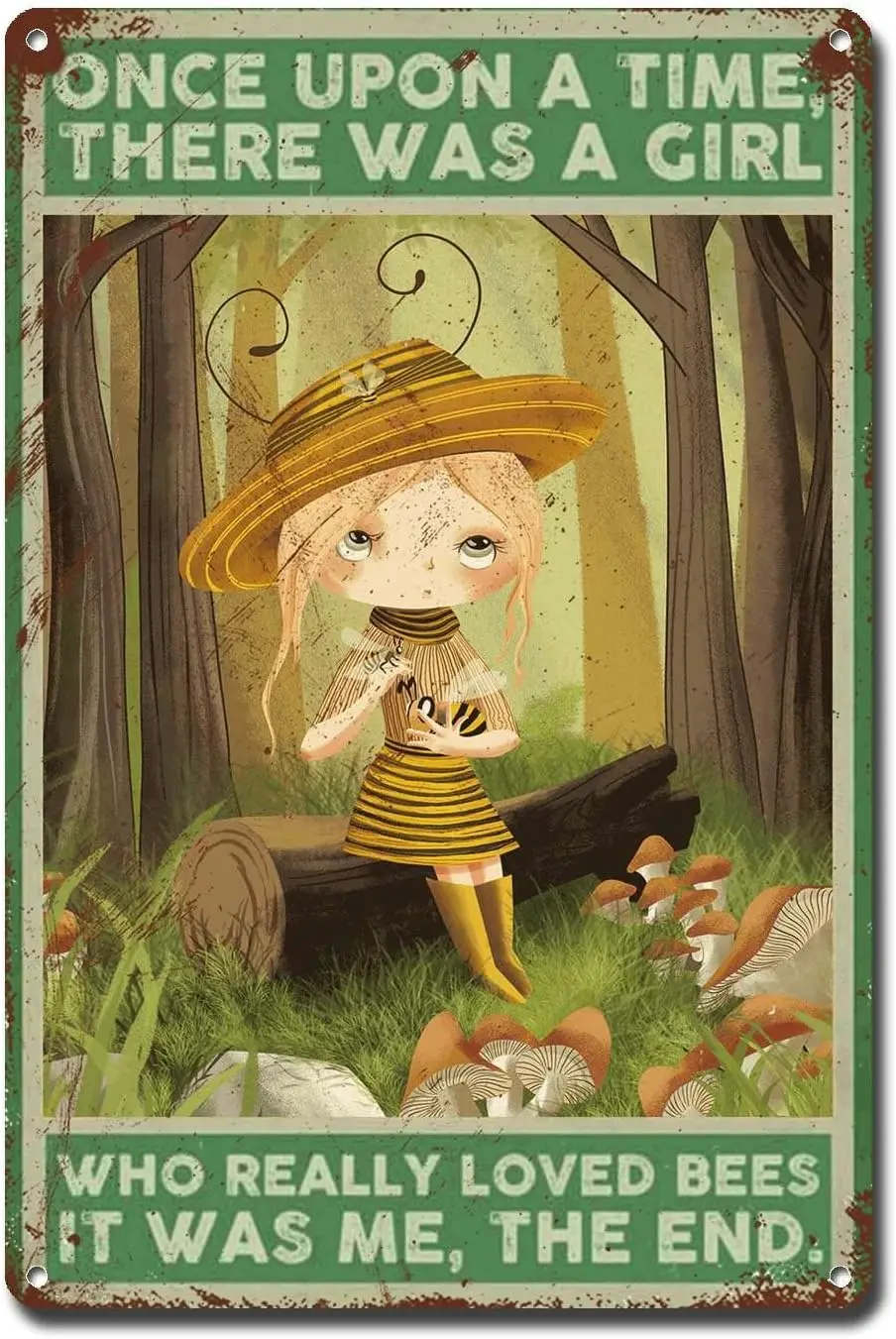 Металлический знак, алюминиевая винтажная Вывеска «Once Upon A Time Print be», 12,0 дюйма x 8,0 дюйма, нержавеющий, водонепроницаемый, Weat
