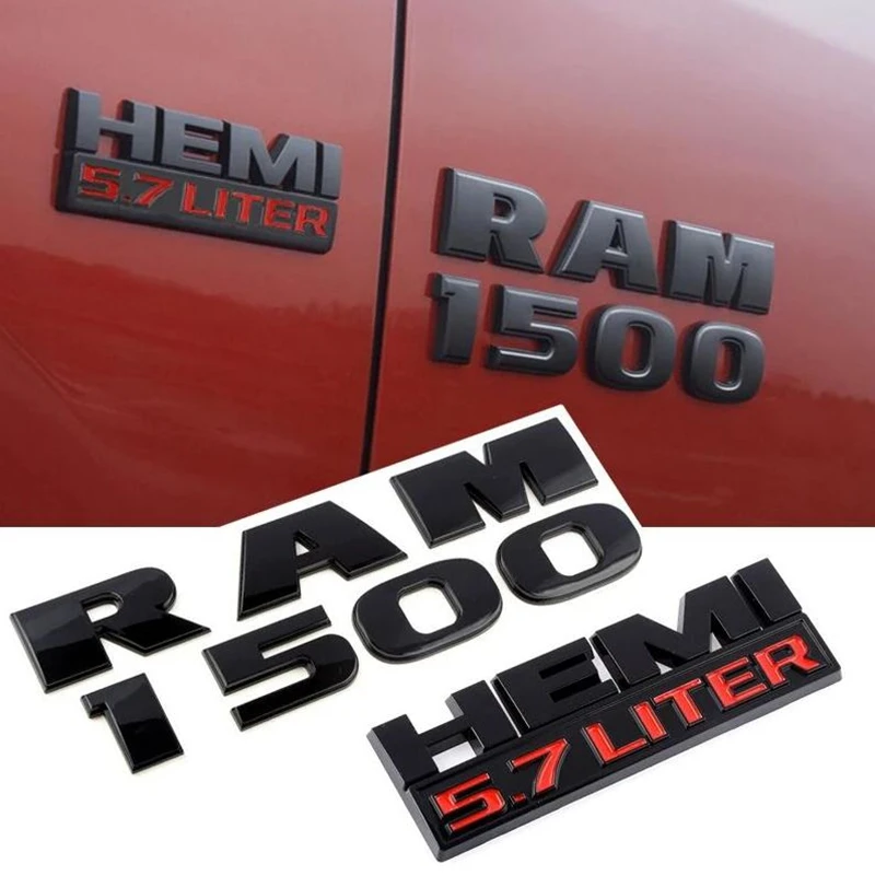 3D эмблема RAM 1500 2500 4X4 HEMI 5.7L логотип значок на кузов автомобиля Наклейка на задний багажник для Dodge 1500 2500 Логотип Аксессуары для стайлинга автомобиля