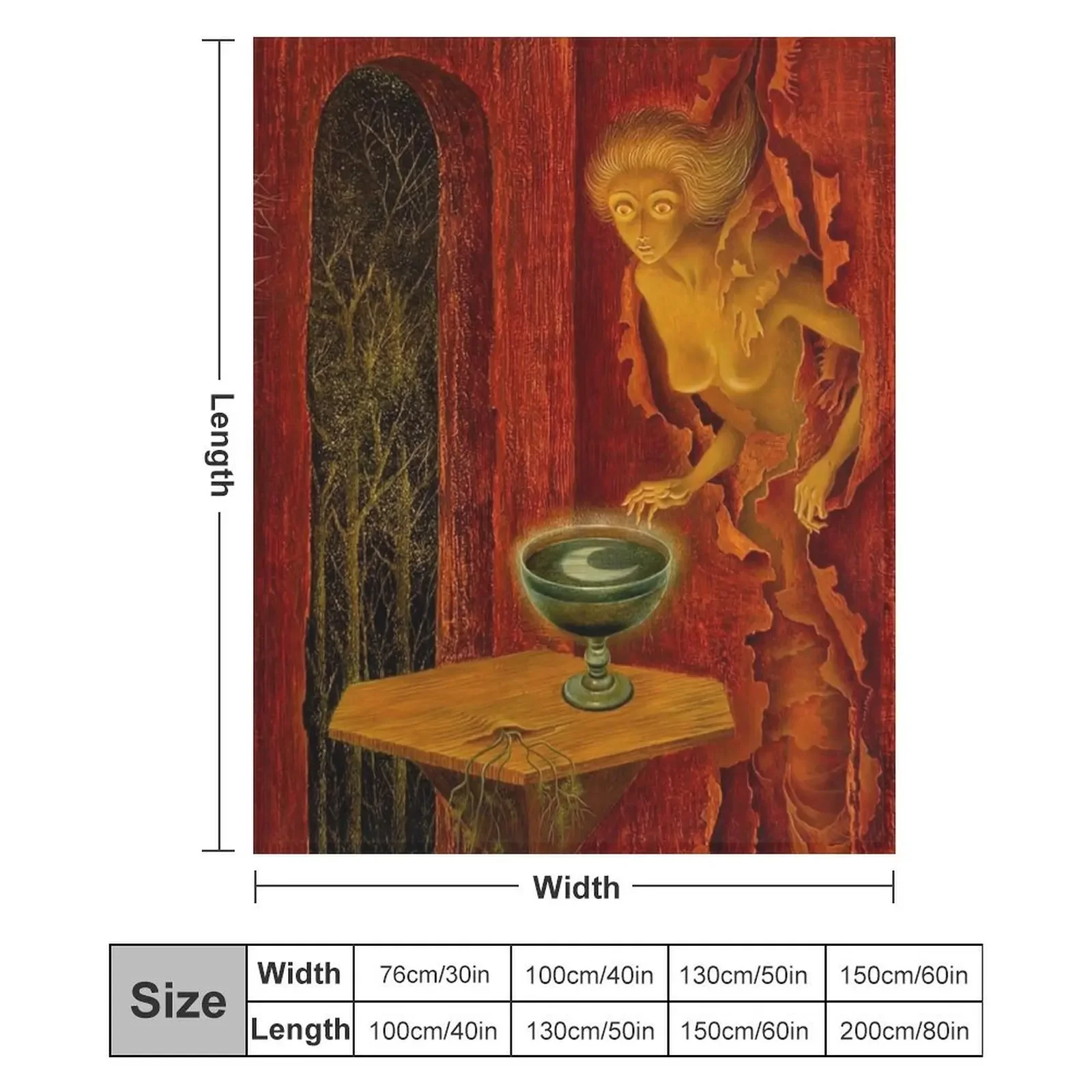 Одеяло Being Born Again от Remedios Varo, винтажное гигантское декоративное одеяло для дивана (art.: 3920cd3b6e188) - 3920cd3b6e188