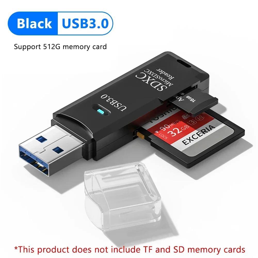Устройство для чтения карт памяти 2 в 1, USB 3,0 2,0, Micro SD, TF