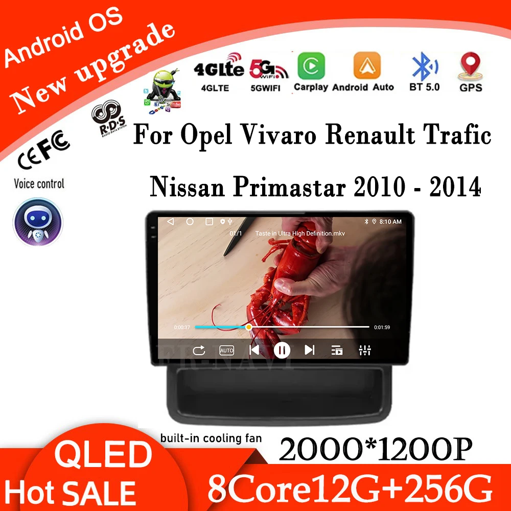 10-дюймовый для Opel Vivaro Renault Trafic Nissan Primastar 2010-2014 DSP Автомобильный радиоприемник Carplay Мультимедиа Авторадио Видео GPS Wi-Fi