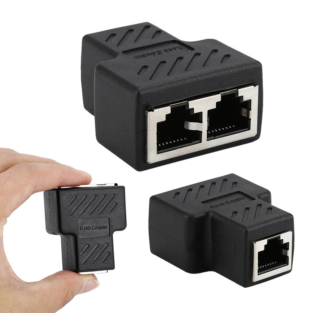 Фото Разветвитель Ethernet 1 шт., удлинитель с 1 на 2 каналами LAN RJ45 для подключения к Интернету, 1 вход, 2 выхода, высокое качество №2