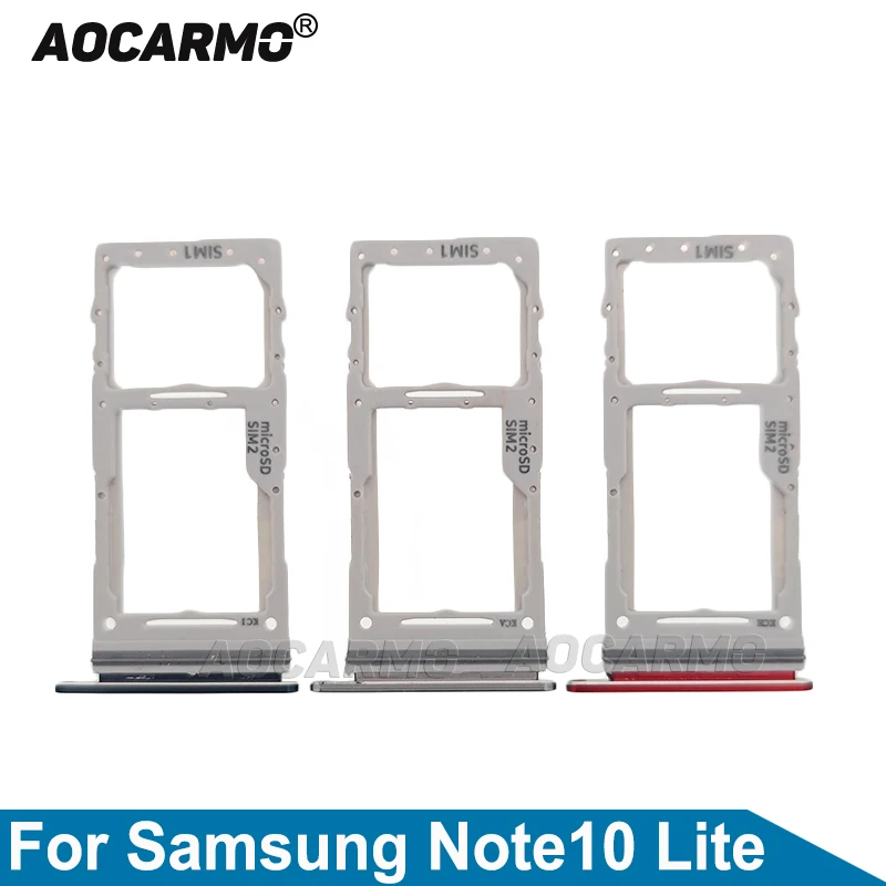 Aocarmo для Samsung Galaxy Note 10 Lite Sim-карта 2 Sim-карты лоток держатель Слот Note10 lite N770 запасные части