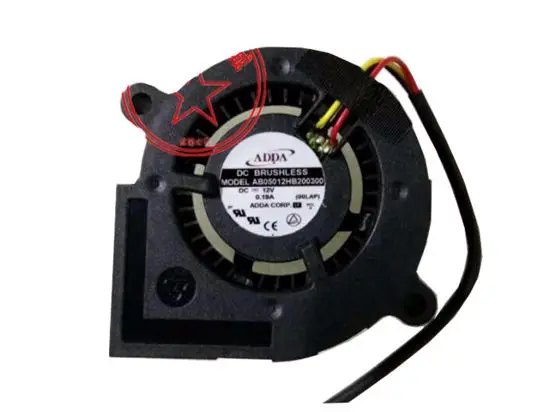 ADDA AB05012HB200300 DC 12В 0.19A 50x50x20 мм 3-проводной Вентилятор охлаждения сервера