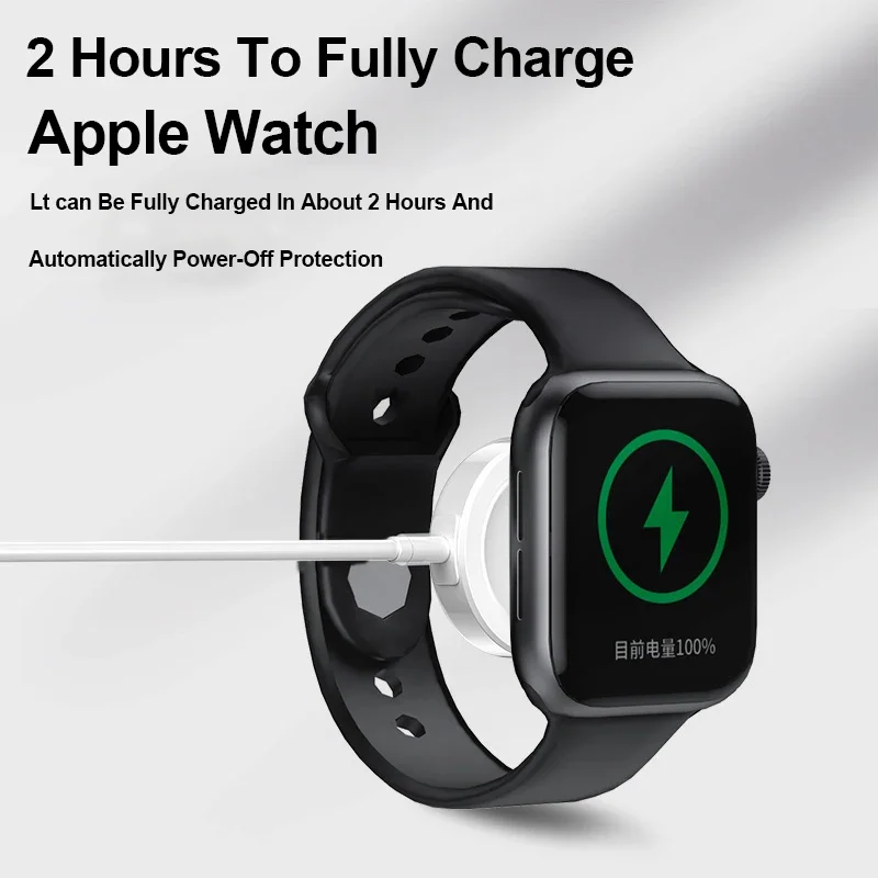 Фото Pengisi daya nirкабель магнитный для iWatch, stasiun daya Cepat portabel USB C iWatch 8/7/6/5/SE Ultra 8 7 6 SE 5 4 3 №3