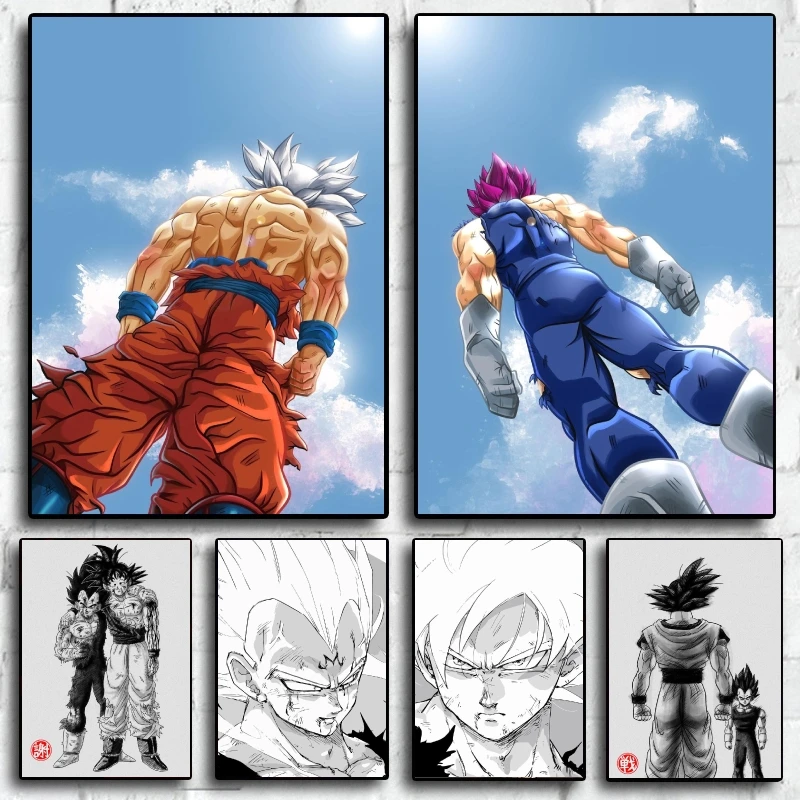 Холст Искусство Настенная живопись Плакат Dragon Ball Гохан Друг Подарки Декоративные комиксы Фотографии Современный дом Эстетический мультфильм Классика