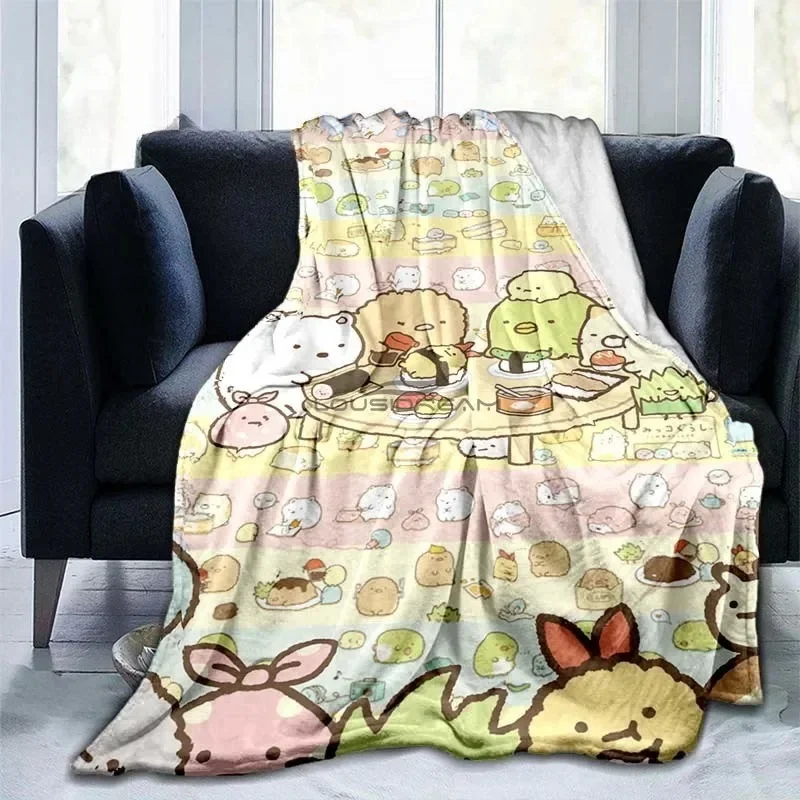 Модное 3d принт с героями мультфильмов Sumikko Gurashi, милое аниме, современное одеяло, фланелевое мягкое плюшевое одеяло для дивана-кровати, домашний текстиль