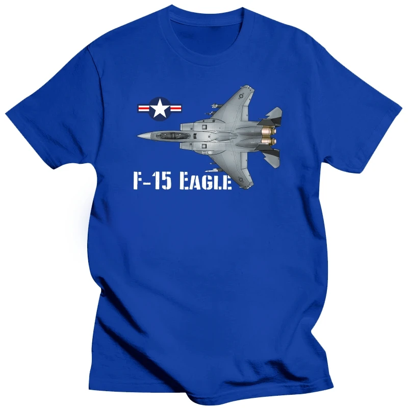 Футболка с изображением орла-истребителя ВВС США F-15. Новая повседневная мужская футболка из 100% хлопка с коротким рукавом и круглым вырезом (art.: 3920cceb55f46) - 3920cceb55f46
