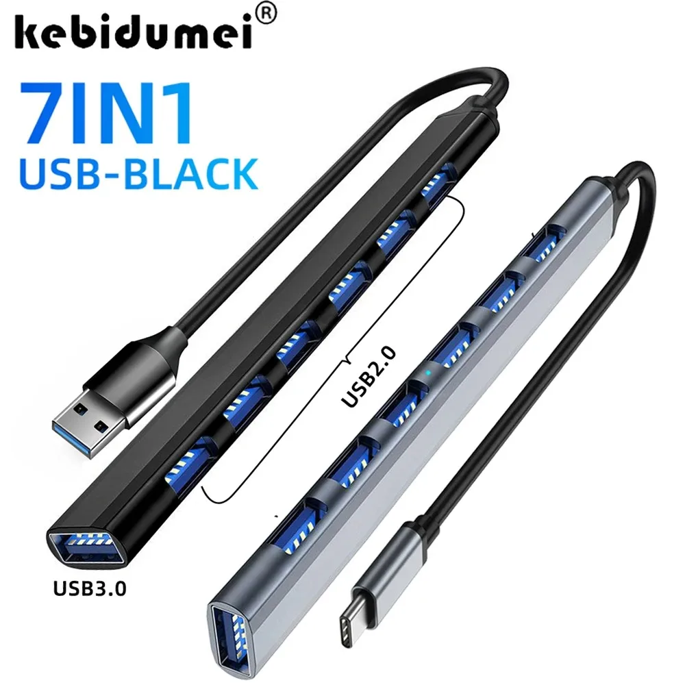 USB-концентратор USB 3.0 HUB USB 2.0 HUB USB C HUB Type C HUB Multi Splitter Высокоскоростной 5 Гбит/с Для ПК Компьютер Многопортовый USB A-концентратор Порт