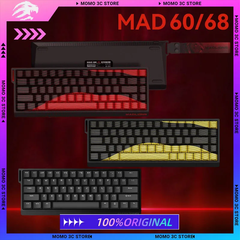 MADLIONS MAD60 MAD68 HE Магнитный переключатель Механическая клавиатура 8K Hot Swap RGB Rapid Trigger Проводная игровая клавиатура для ПК Геймер Ноутбук