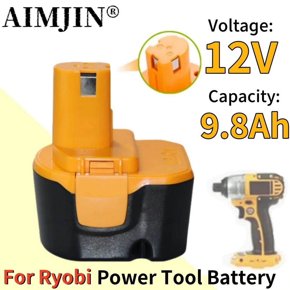 9800 мАч для Ryobi 12 В, сменный аккумулятор для электроинструмента B-8286 BPT1025 RY-1204 1400143 1400652 1400670 440000