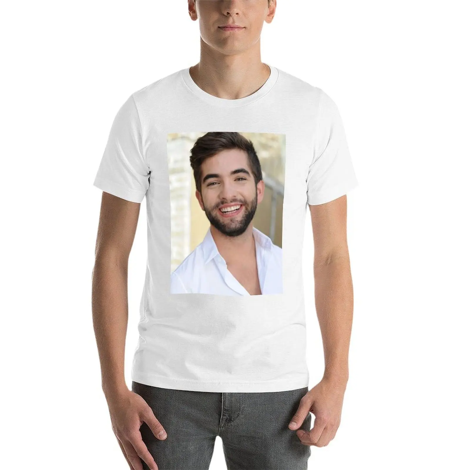 Фото Kendji Girac красивая футболка для мужчин, облегающая футболка, мужская роскошная футболка №4