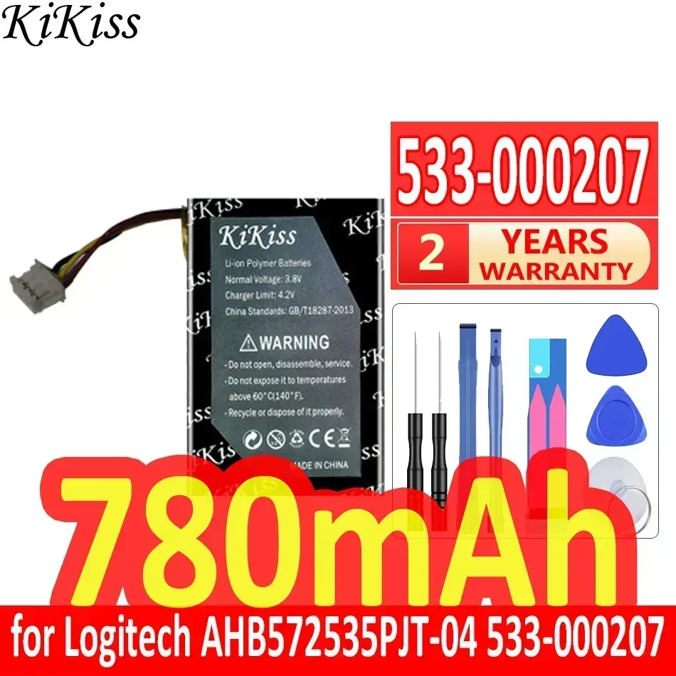 Аккумулятор KiKiss 780 мАч 602535   для Logitech AHB 572535 ПЖТ-04 533- 000207