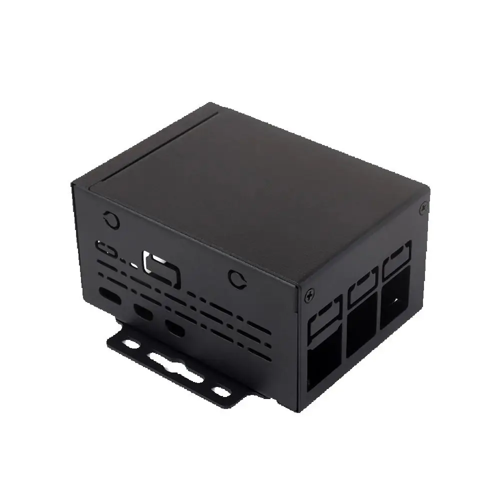 Металлический корпус промышленного класса Waveshare (D) для Raspberry Pi 5, больше внутреннего пространства, поддерживает установку официального охлаждающего вентилятора