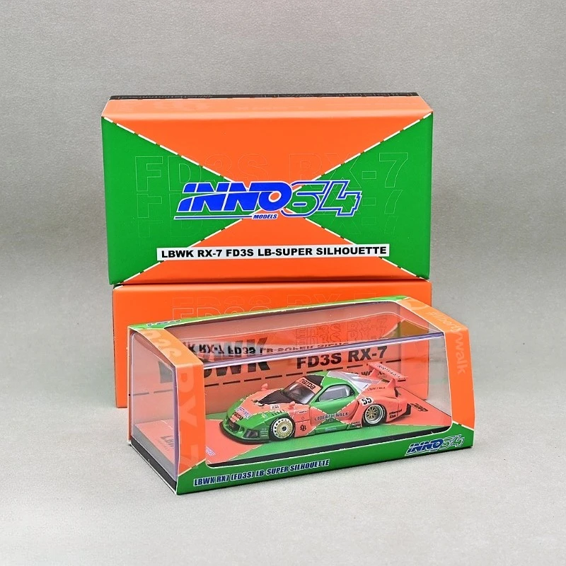 Фото INNO 1/64 LBWK RX-7 FD3S Малайзийский ярмарок, игрушка-мотор из сплава, литая под давлением металлическая модель, коллекция рождественских подарков для мальчиков №2
