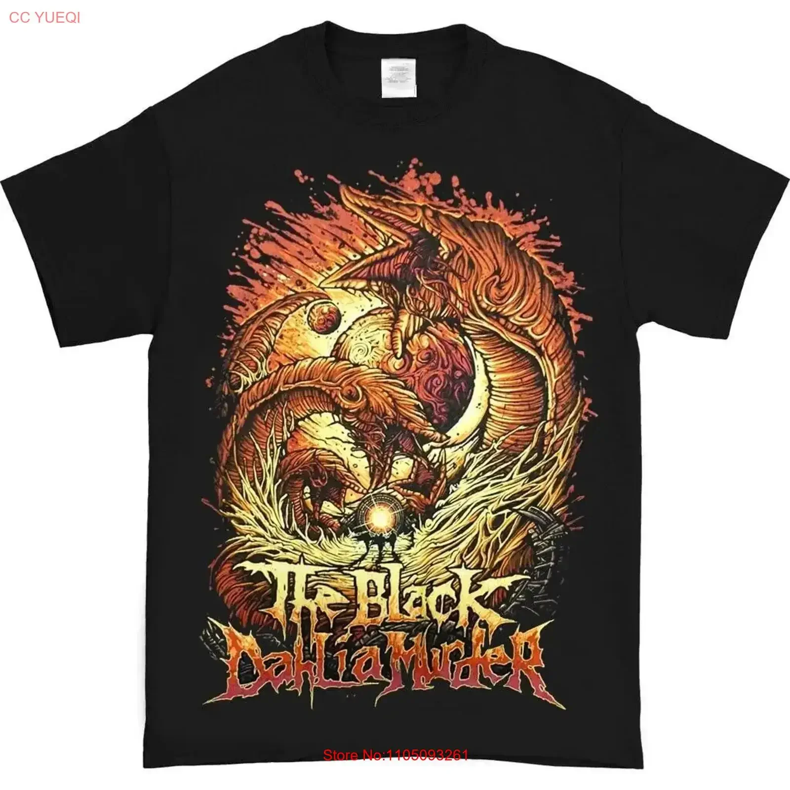 НОВАЯ ФУТБОЛКА THE BLACK DAHLIA MURDER FLAMES, винтажная стираная универсальная домашняя уличная одежда, мягкая, слегка дышащая