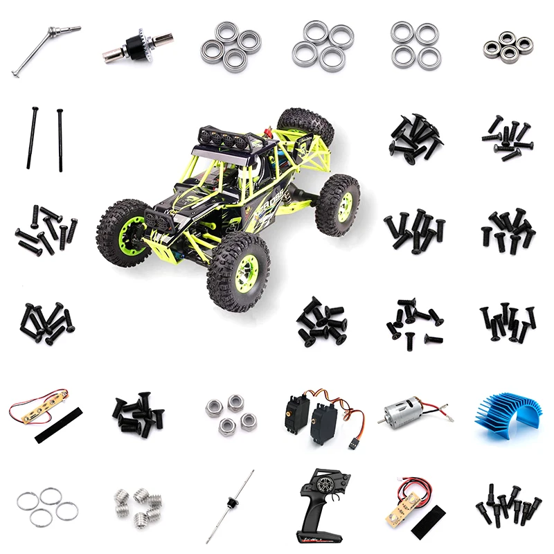 12428 оригинальные детали 0090-0129 Wltoys 12427 12423 запасные части для радиоуправляемых автомобилей подшипник/винт/дифференциал/сервопривод/гайка/двигатель/зарядное устройство USB/детали