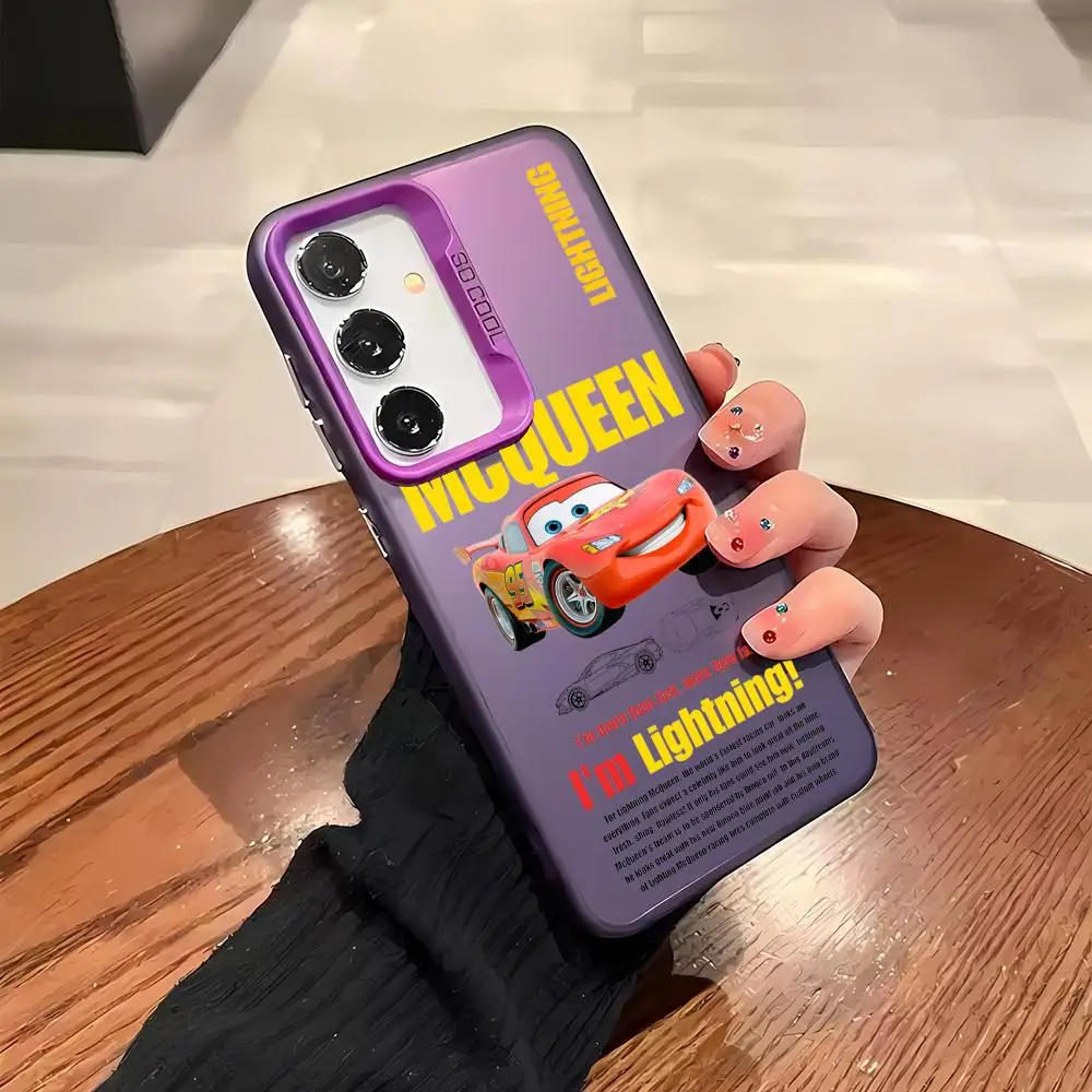Фото Чехол для телефона Sally Lightning McQueen Mater для Samsung Galaxy S25 S24 S23 Ultra S22 Plus S20 A55, лазерный цветной противоударный IMD H №3