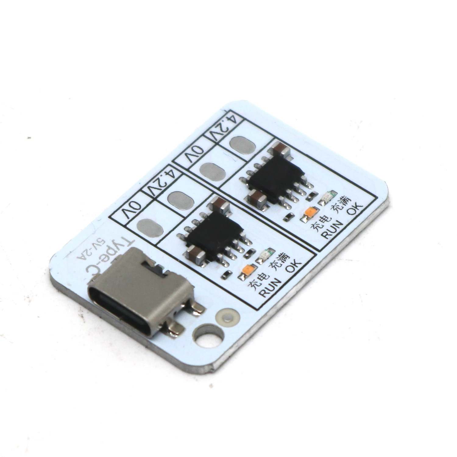 Фото 2Way 1S 1A Плата зарядки литиевой батареи Type-C USB 3,7 В 4,2 В 18650 Зарядное устройство для тройных литиевых батарей Lipo с защитой от зарядки №2