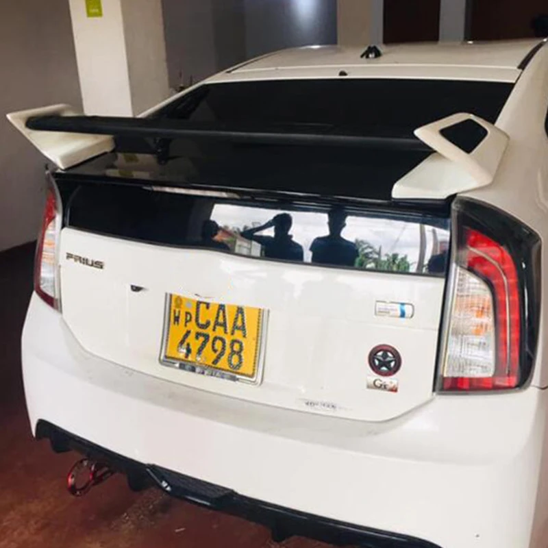 Фото Для Toyota Prius 2010-2016 года, спойлер на крышу, аксессуары для крыльев, багажник, АБС-пластик, задний комплект для губ, кузов №2