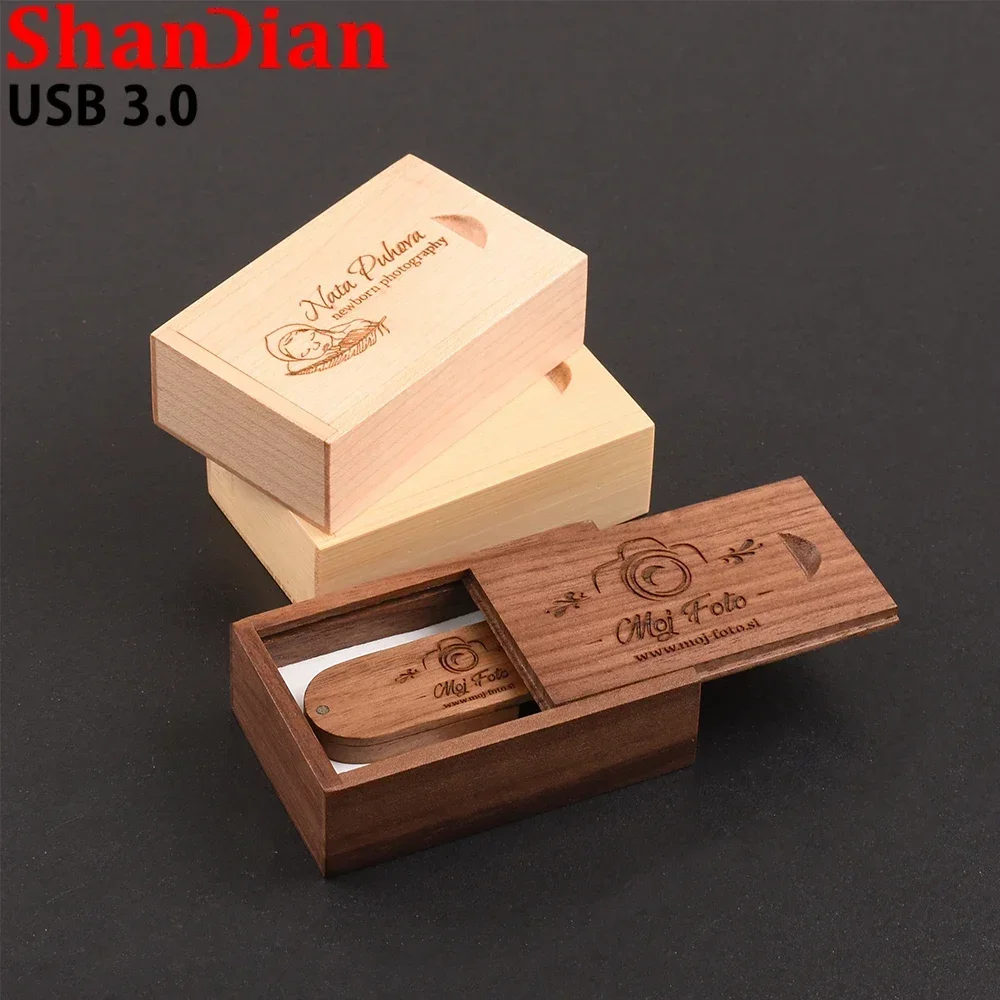 Фото SHANDIAN Высокоскоростной USB-накопитель 3.0 Wooden Sabre 64 ГБ Бесплатная индивидуальная карта памяти с логотипом 32 ГБ Pen Drive U-диск Свадебный подарок №4