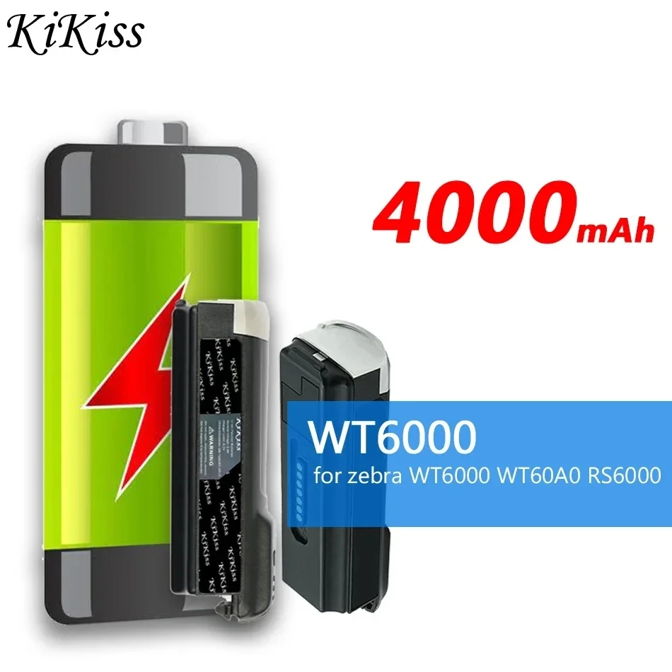Мощный аккумулятор KiKiss 4000 мАч для zebra WT6000 WT60A0 RS6000 BT000262A01