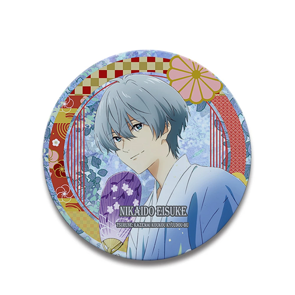 Фото 58 мм аниме Tsurune: Kazemai High School Kyudo Club Narumiya Minato Takehaya Seiya Косплей Костюм Значок Pin SPTE Брошь из жести №4