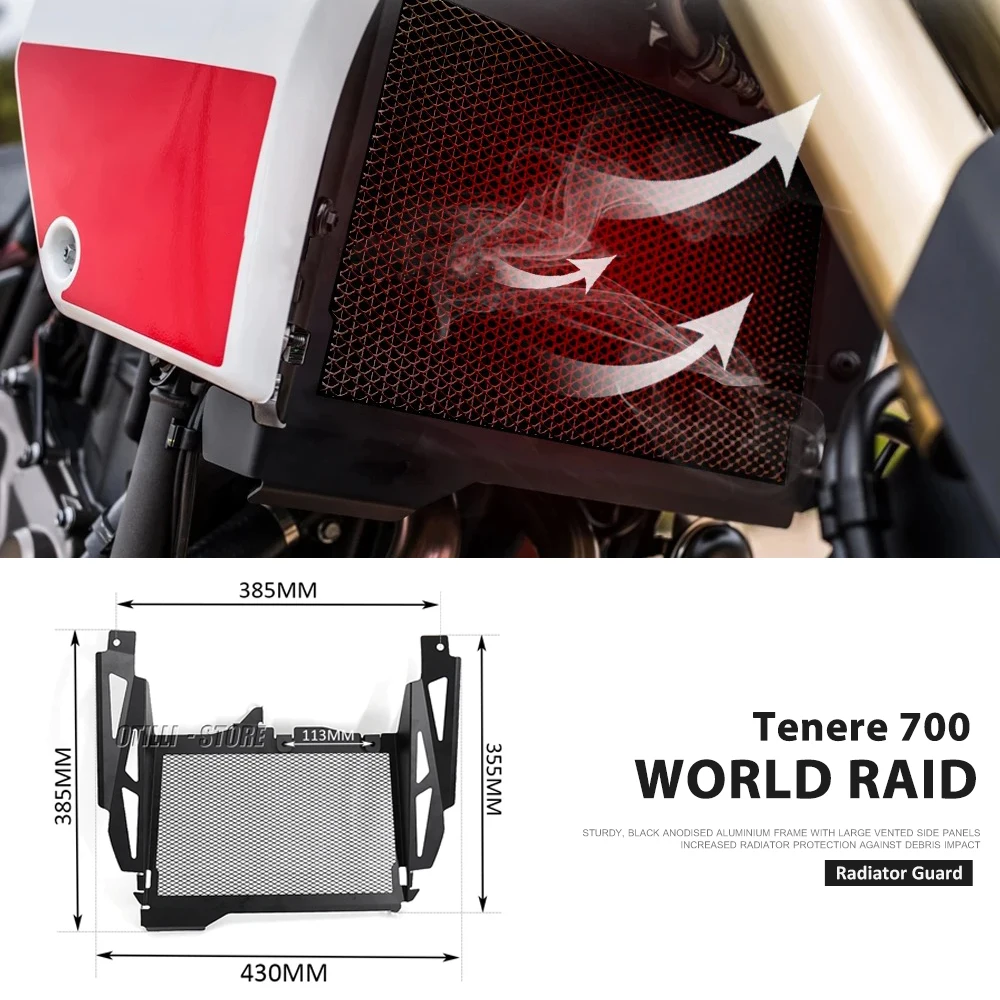 Защита радиатора мотоцикла для YAMAHA 700 Tenere 700 Tenere 700 World Raid 2022-2024, решетка радиатора, защитная крышка, гриль