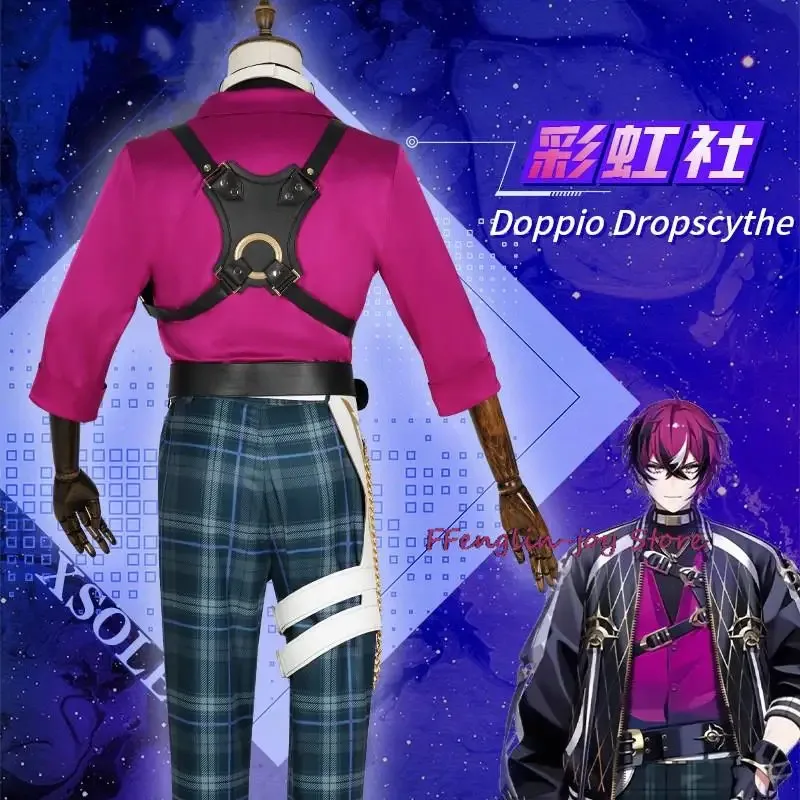 Фото ss23YouTuber VTuber NIJISANJI EN XSOLEIL Doppio Dropscythe Косплей Костюм Парик Аниме Наряд Хэллоуин Карнавал Вечеринка Женщина Мужчина Су №4