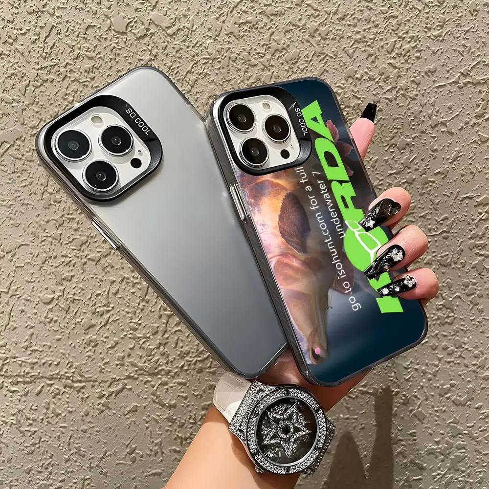 Чехол для телефона MINISO-Korda Fishing Tackle, матовый, серебристый цвет для Iphone 17, 16, 15, 14, Pro 13, 12 Plus, 11 7, 8, роскошный чехол Air Max