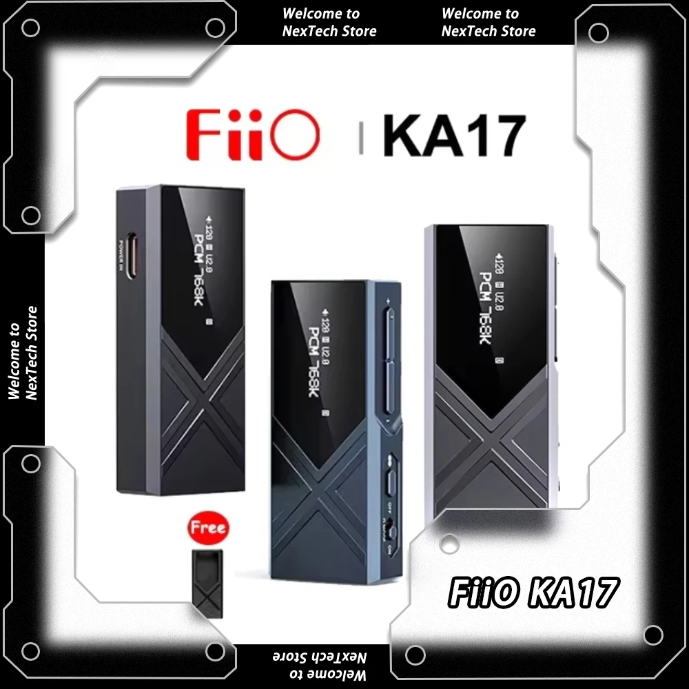 FiiO KA17 настольный усилитель для наушников Hi-Fi звук стерео двойной ES9069Q усилитель для наушников аудио декодер длительный срок службы батареи на заказ