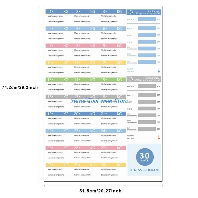 Фото H37F Waterpronation Fitness Training Planner Planner Planner Fitness Program for Fitness Rootines №3