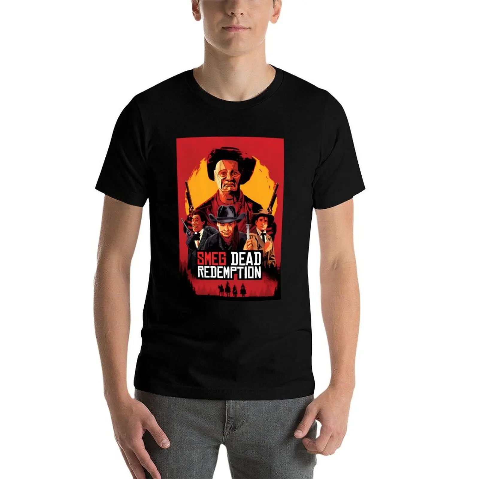 Фото Smeg Dead Redemption-футболка Red Dwarf, рубашки с рисунком, хлопковые футболки с рисунком, винтажная рубашка с аниме, мужские футболки с рисунком аниме №4