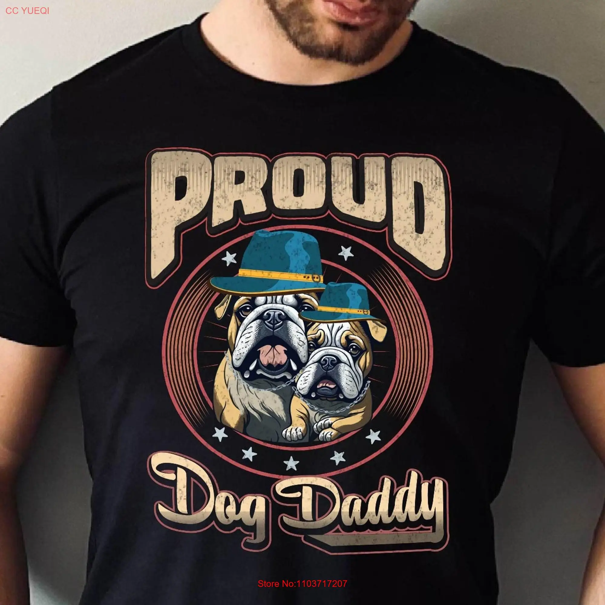 Мужская футболка с длинным или коротким рукавом и надписью «Proud Dog»