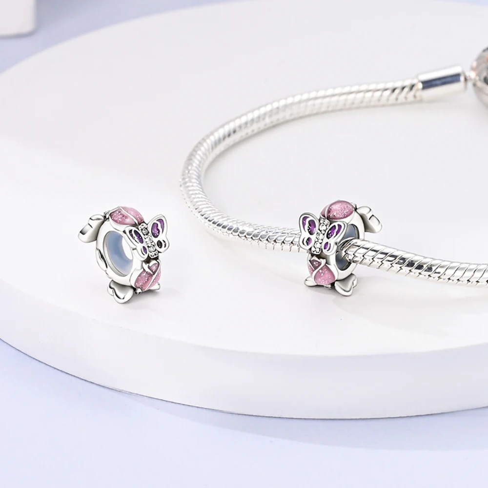 Фото Оригинальные браслеты Pandora с зажимом в виде бабочки №3