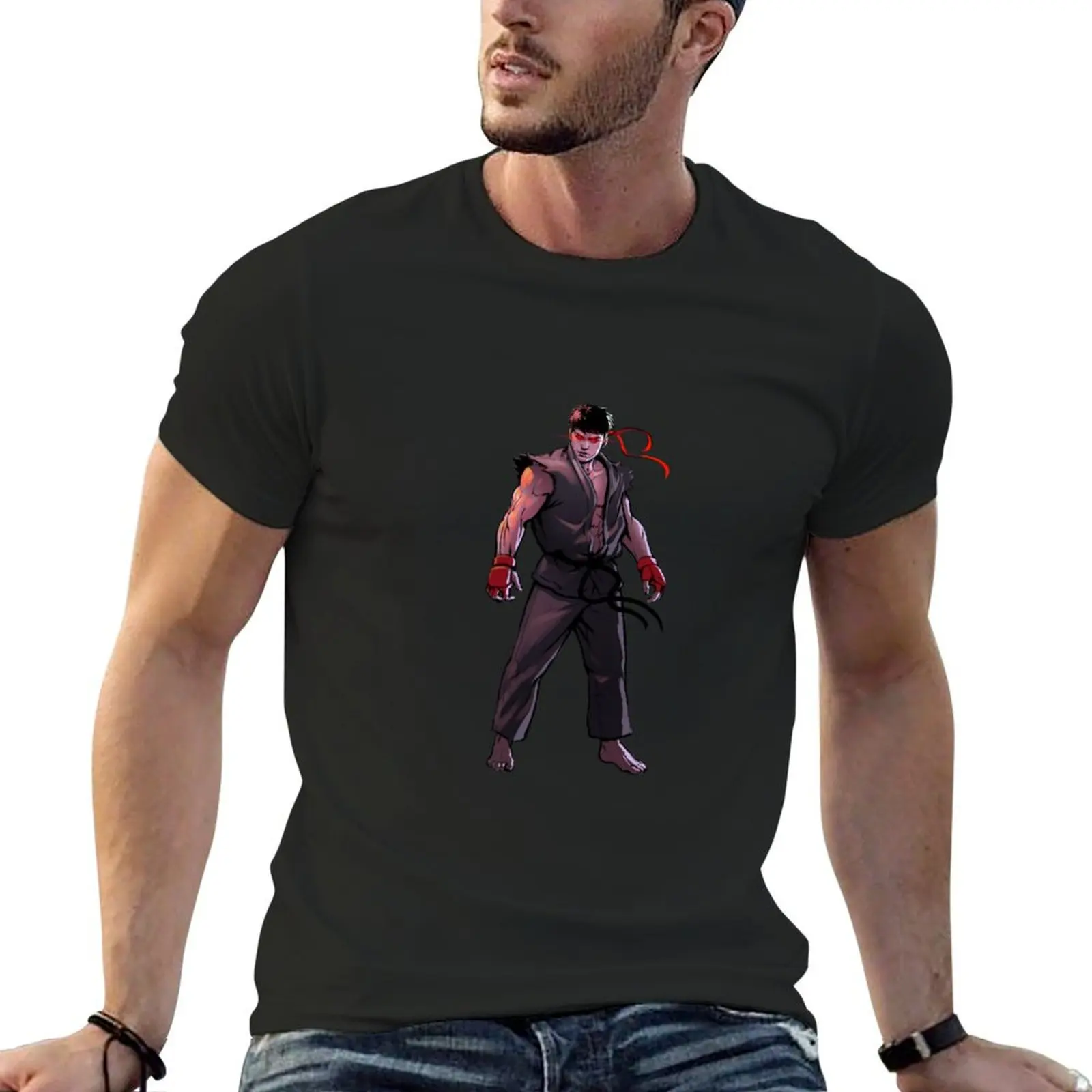Футболка Evil Ryu, быстросохнущая летняя футболка с рисунком для мужчин