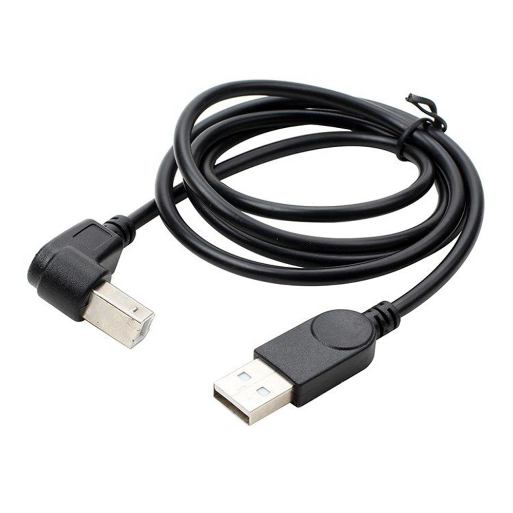 Фото USB 2.0 A «папа» — USB B «папа» типа B BM вверх, вниз, левый и правый угол, сканер принтера, кабель 90 градусов, угловой кабель BM, 1–1,5 м №4