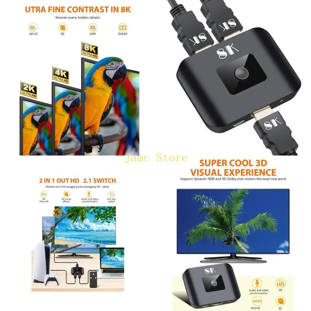 LX0B Spectter Splitter 2 в 1 выходы видео распределение для двойных мониторов HDTV DVD