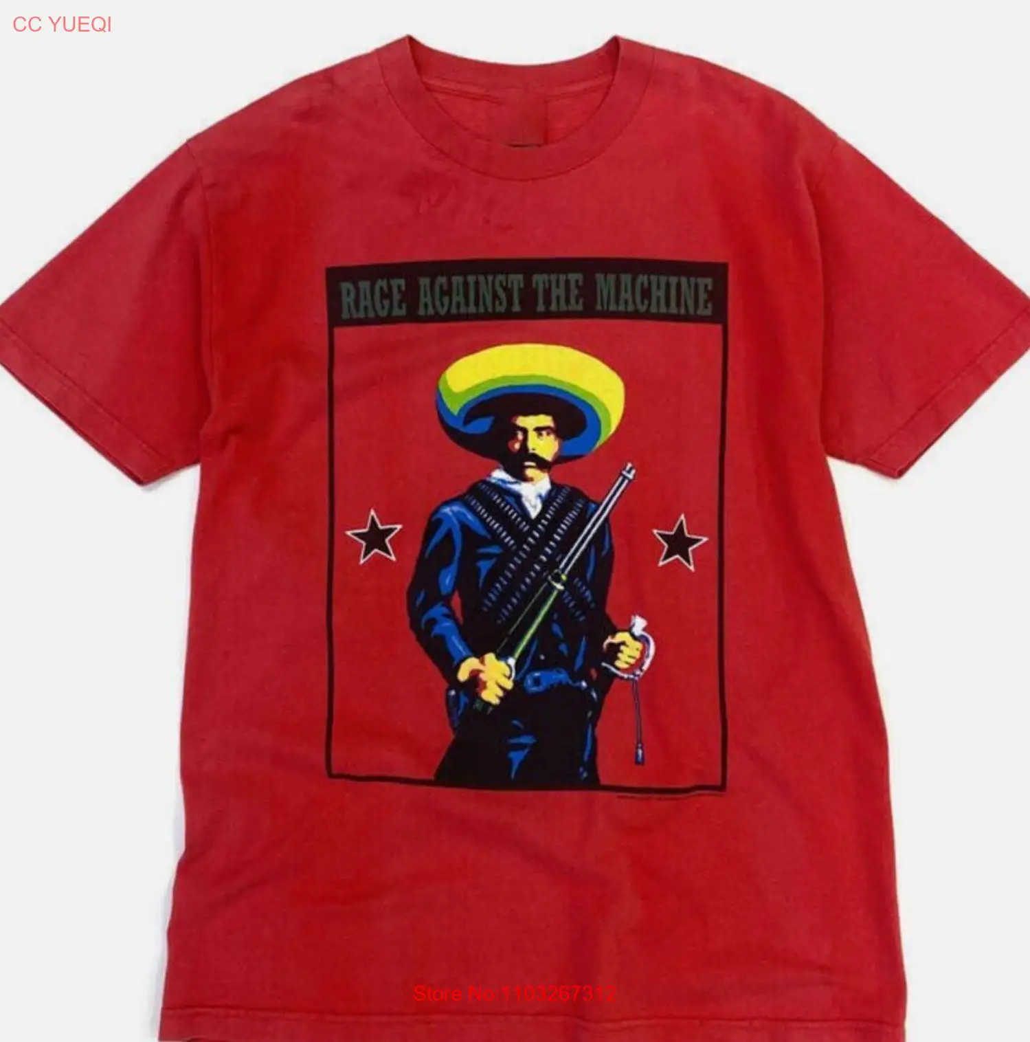 Классическая красная унисекс футболка Zapata - Rage Against The Machine