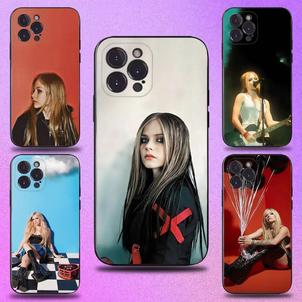 Чехол для телефона Singer Avril L-Lavigne для iPhone 16,15,14,13,12,11 Plus, Pro Max, XS, XR, SE, Mini, 8,7, мягкий силиконовый черный чехол