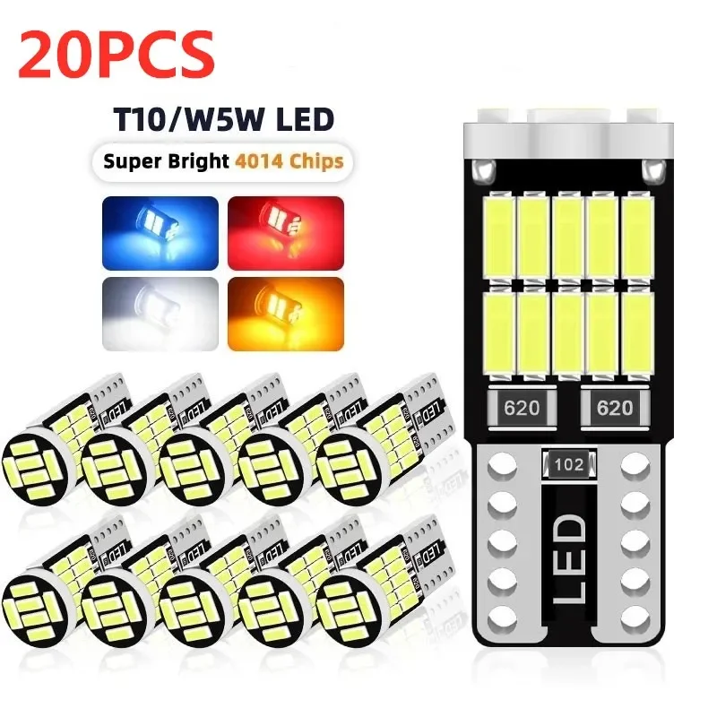 2-50 шт., светодиодные лампы T10 W5W 194 501 Canbus